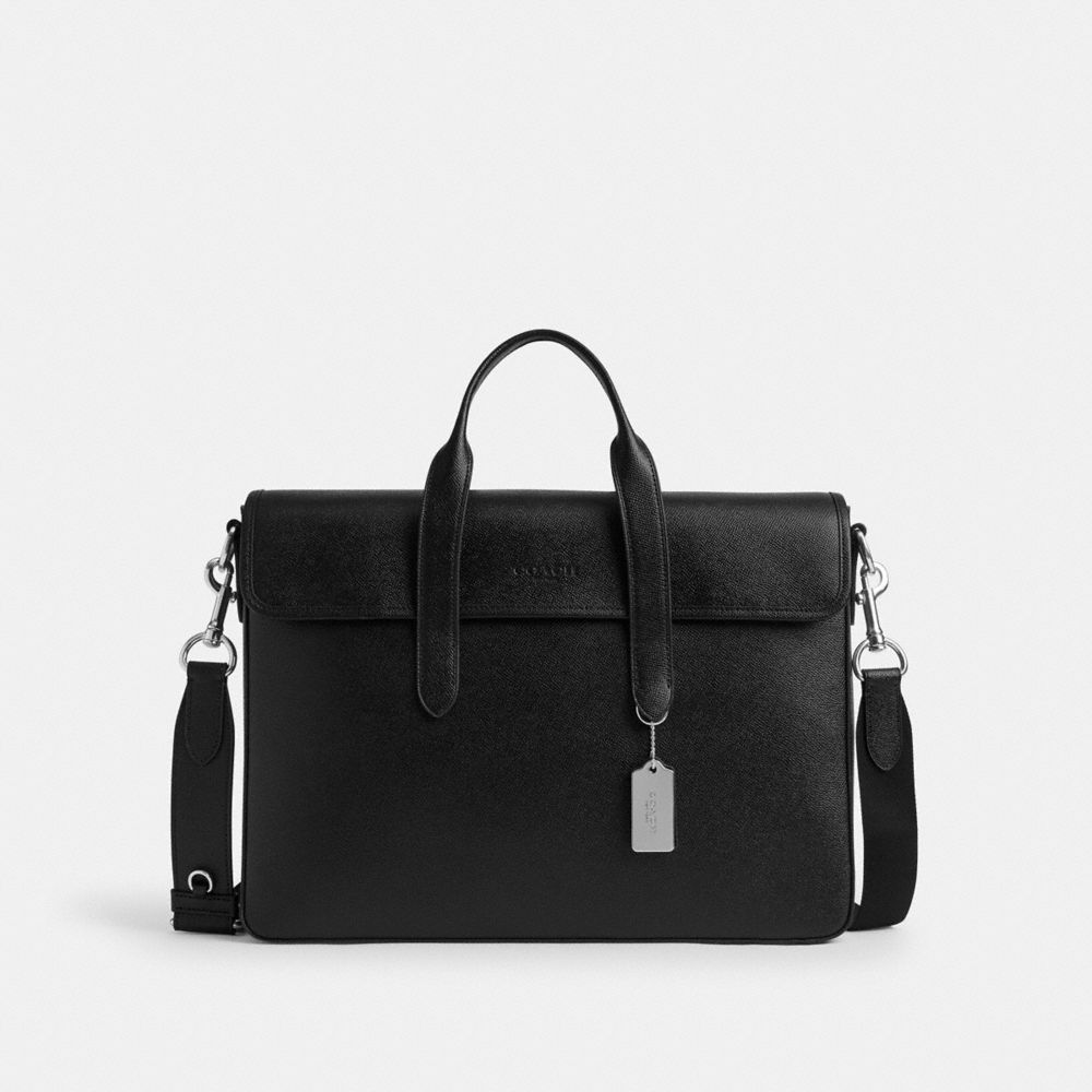 Coach Sullivan Portfolio Brief Silver Black
