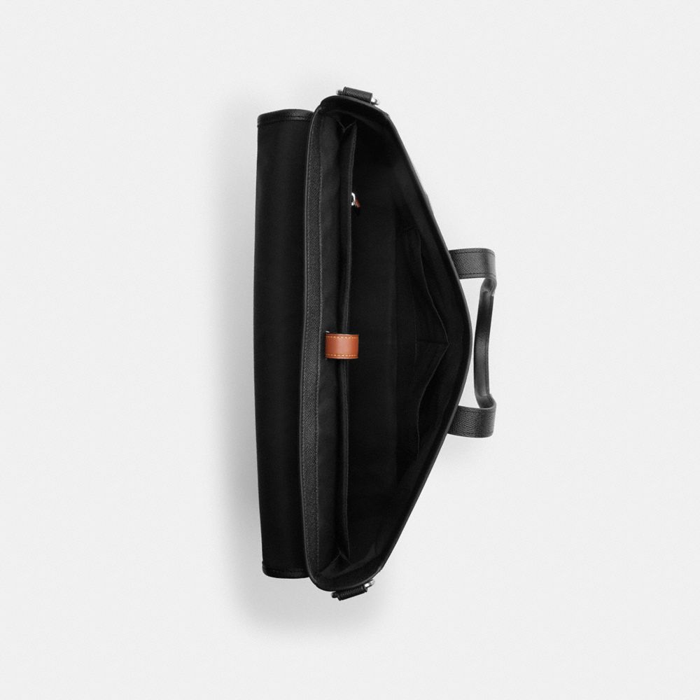 Coach Sullivan Portfolio Brief Silver Black