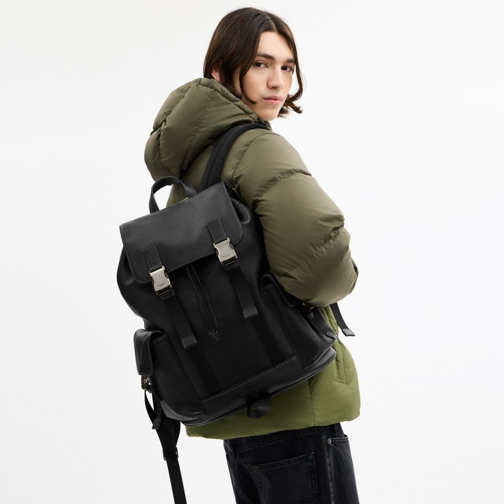 Coach Clark Backpack Gunmetal Black