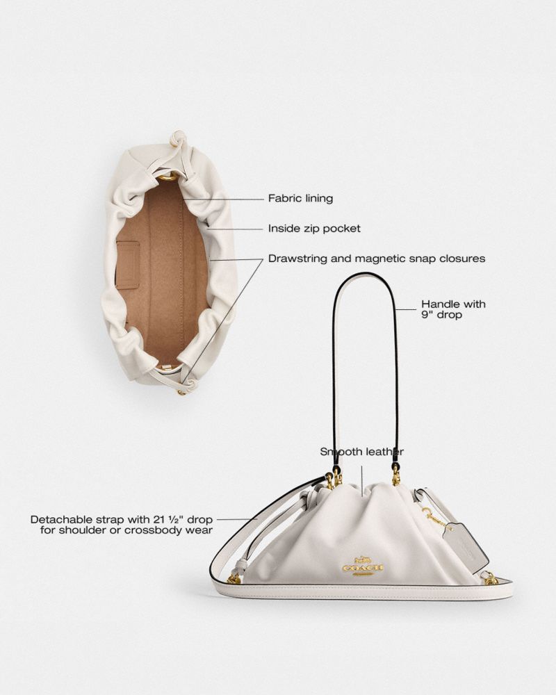 Coach Faye Shoulder Bag Gold Chalk