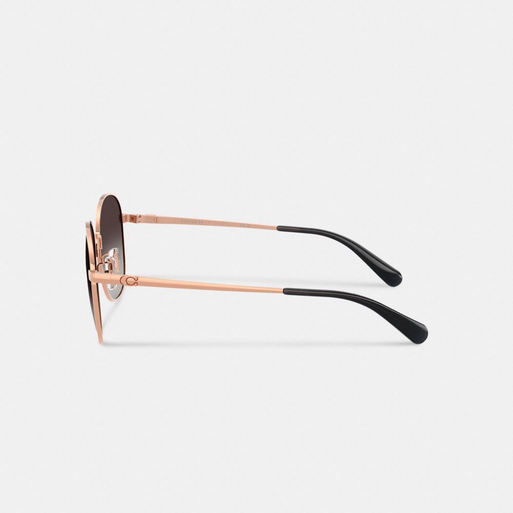 C Hardware Metal Round Sunglasses