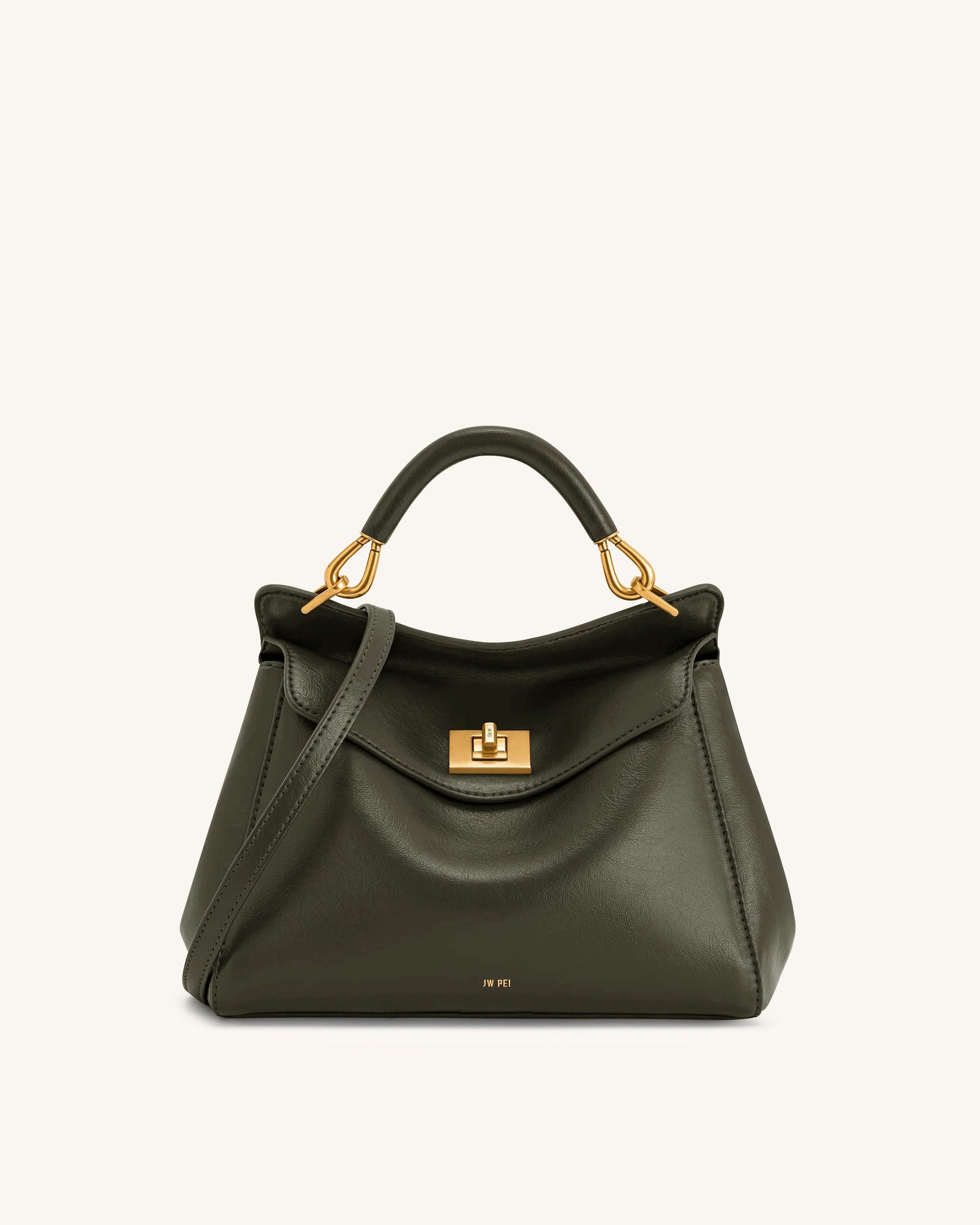 Lucia Classic Top Handle Bag - Coffee Brown