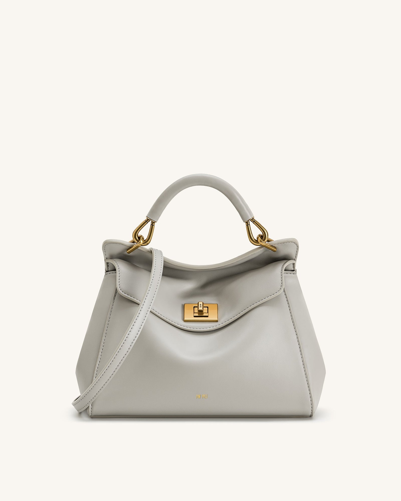 Lucia Classic Top Handle Bag - Coffee Brown