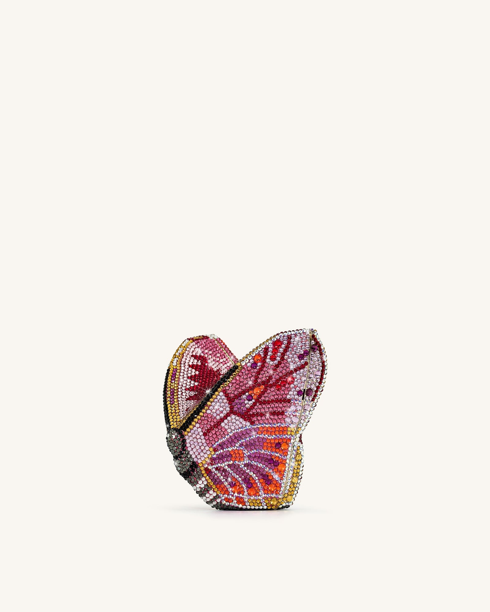 Paisley Crystal Butterfly Clutch - Blue