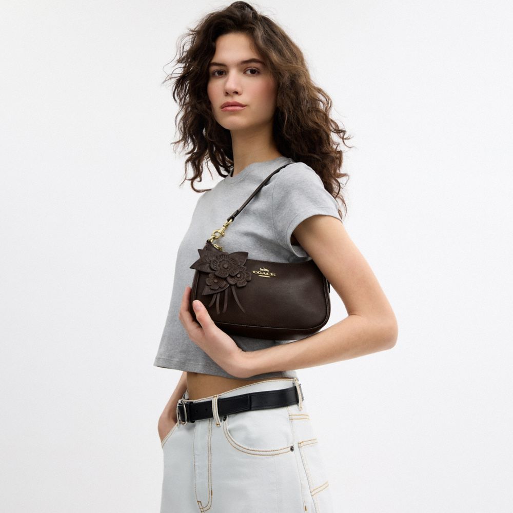 Teri Shoulder Bag With Floral Applique