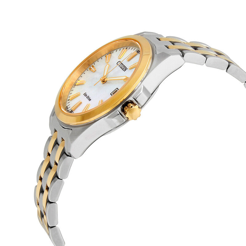 Citizen Eco-Drive Mother Of Pearl Dial Two-Tone Women's Watch