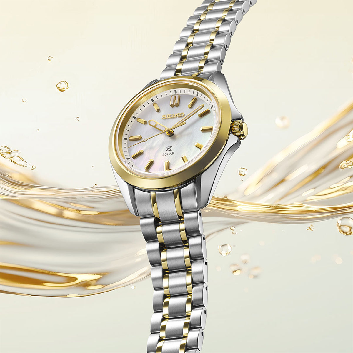 Seiko Prospex Ladies Marine Sports In Two-Tone - White - SUR608J1