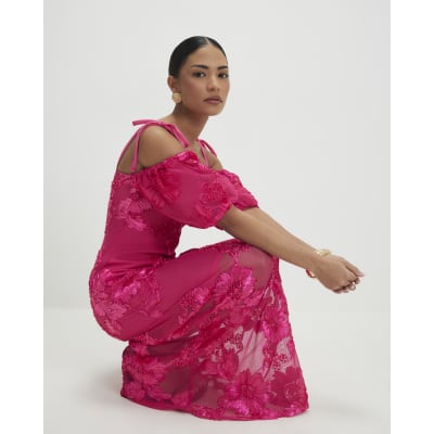 Petite Pink Cornelli Maxi Dress