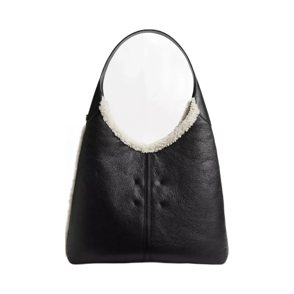 Coach Brooklyn Shoulder Bag 39 In Shearling in Brass Black Natural