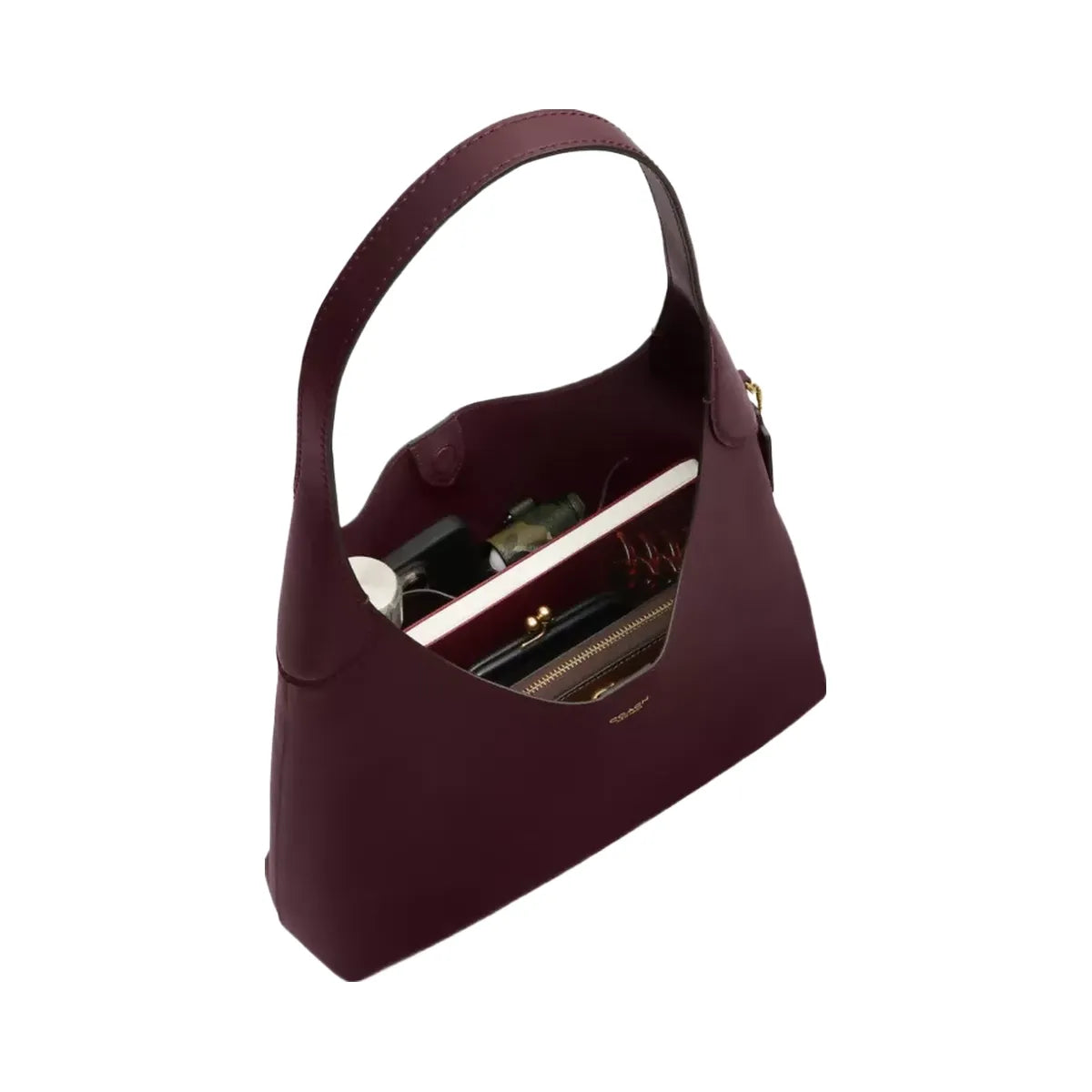 Coach Brooklyn Shoulder Bag 34 in Brass Merlot