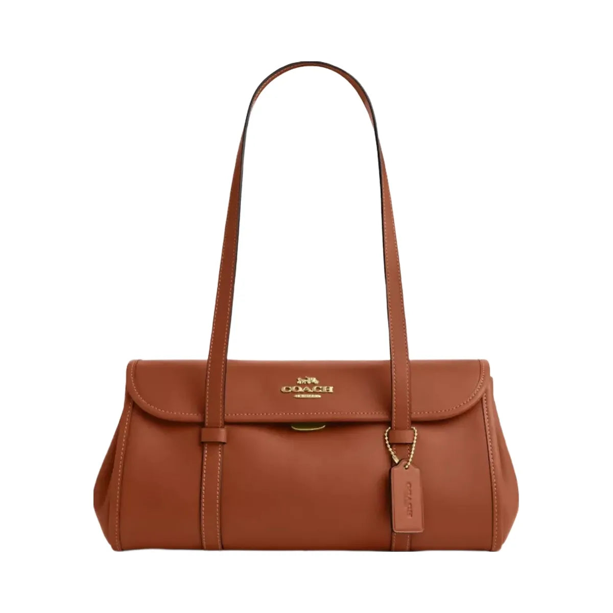 Coach Bridget Flap Shoulder Bag in Gold Tan