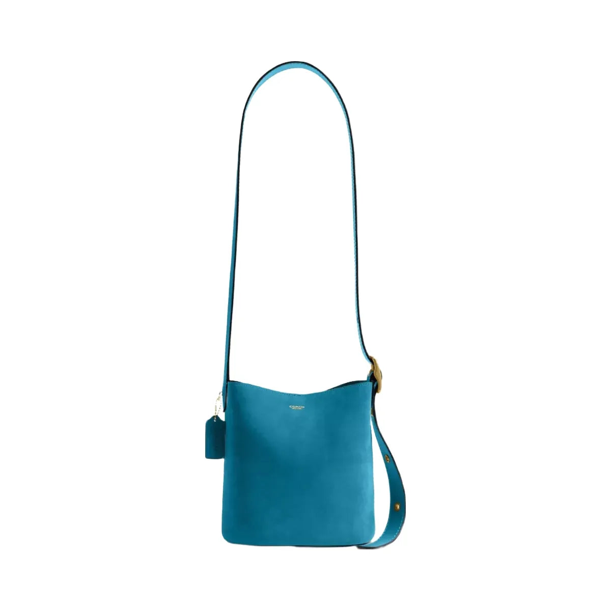 Coach Bleecker Bucket Bag 21 in Dark Brass Sea Blue