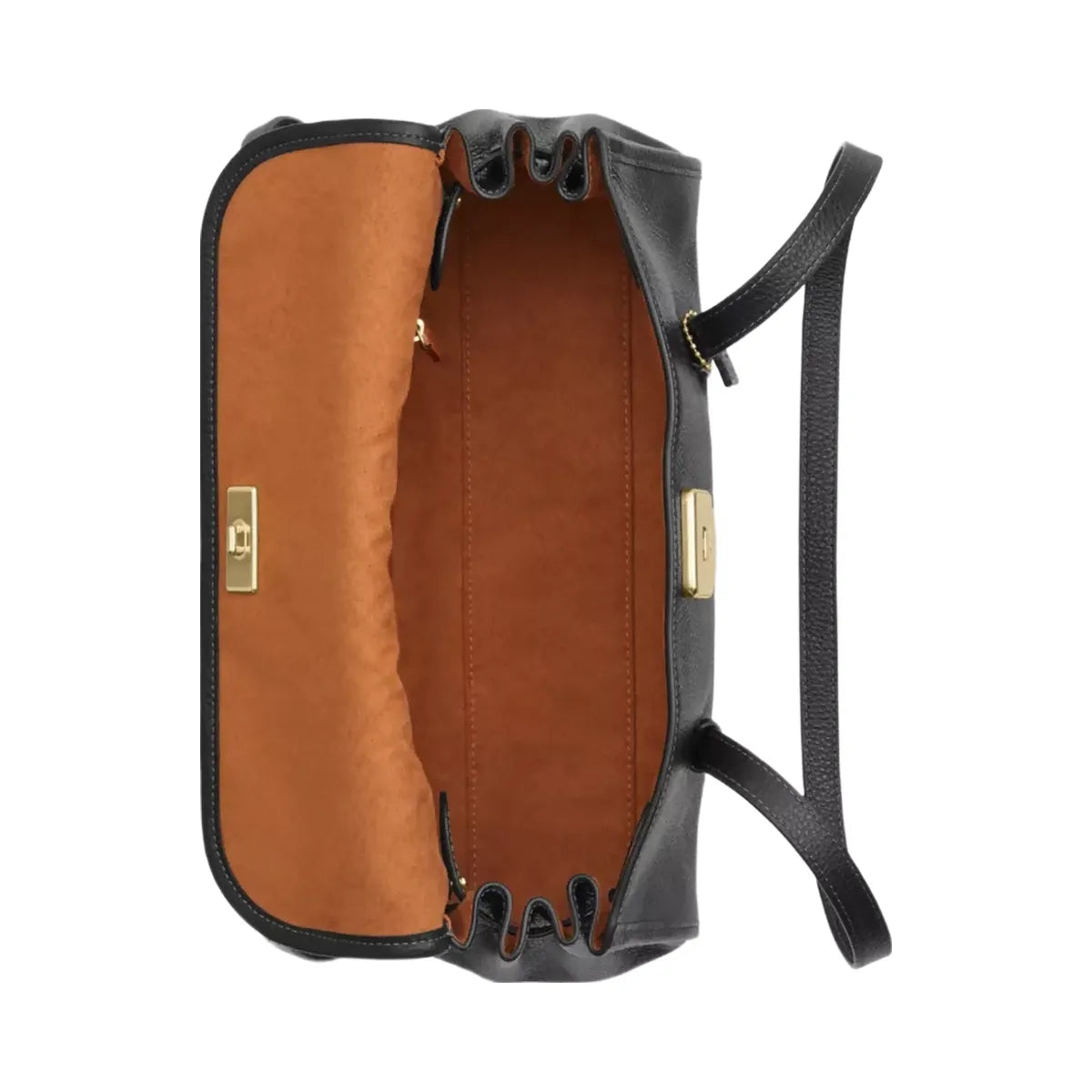 Coach Bridget Flap Shoulder Bag in Gold Black