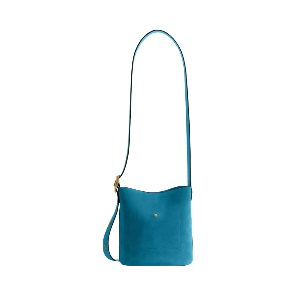 Coach Bleecker Bucket Bag 21 in Dark Brass Sea Blue