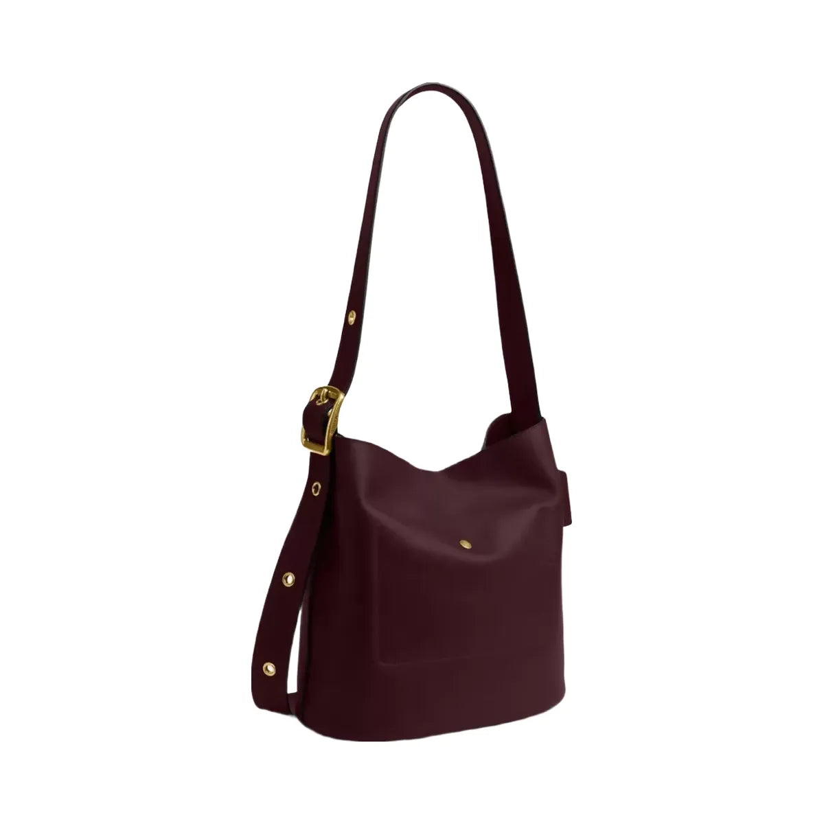 Coach Bleecker Bucket Bag in Brass Merlot