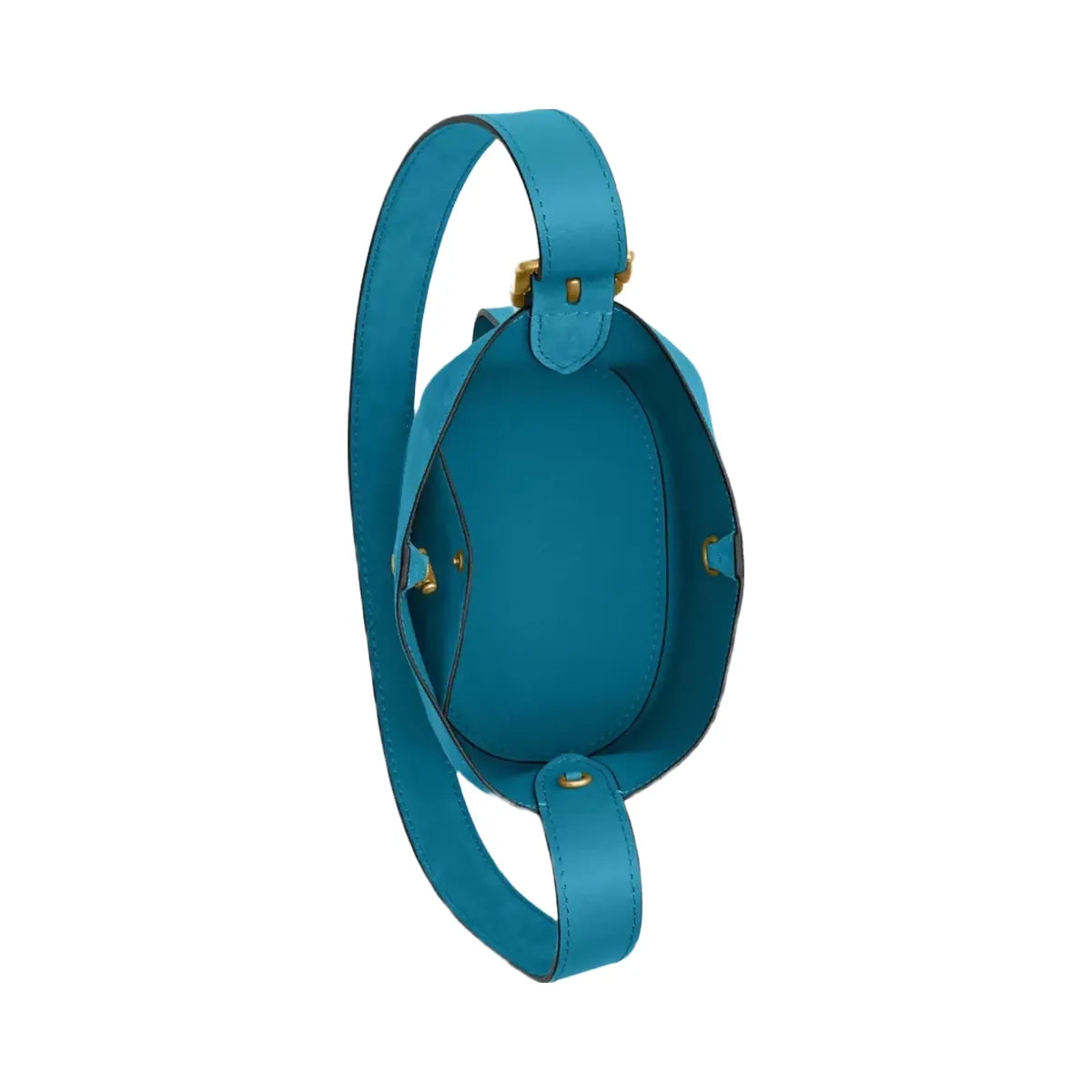 Coach Bleecker Bucket Bag 21 in Dark Brass Sea Blue