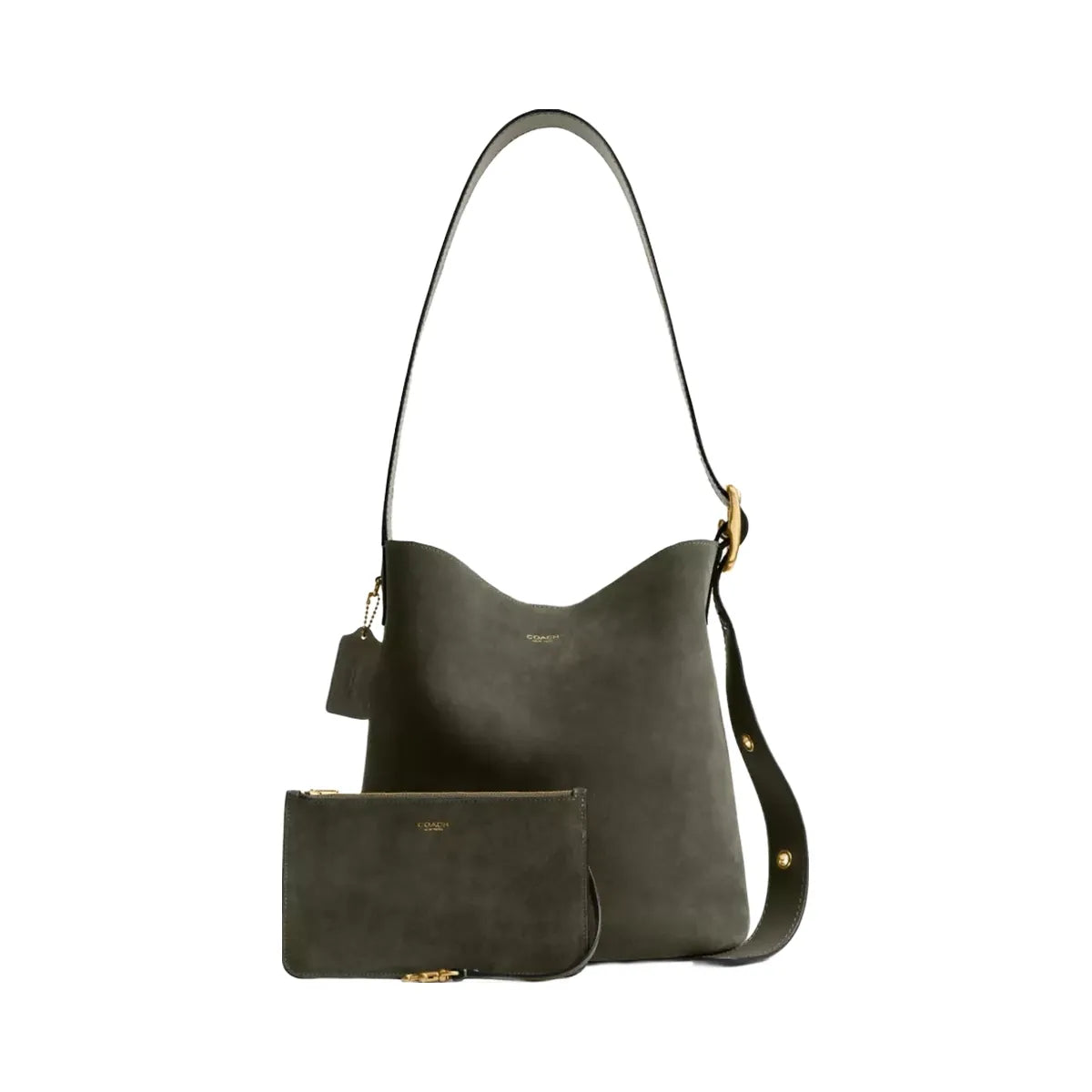 Coach Bleecker Bucket Bag in Brass Olive