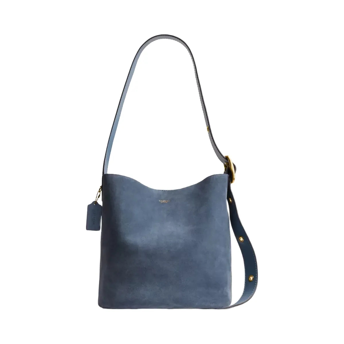 Coach Bleecker Bucket Bag in Brass Light Denim