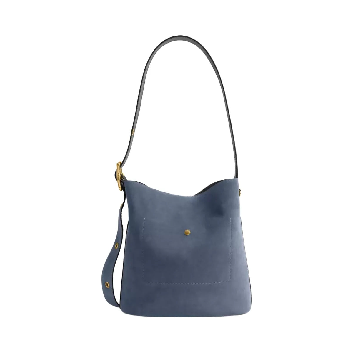 Coach Bleecker Bucket Bag in Brass Light Denim