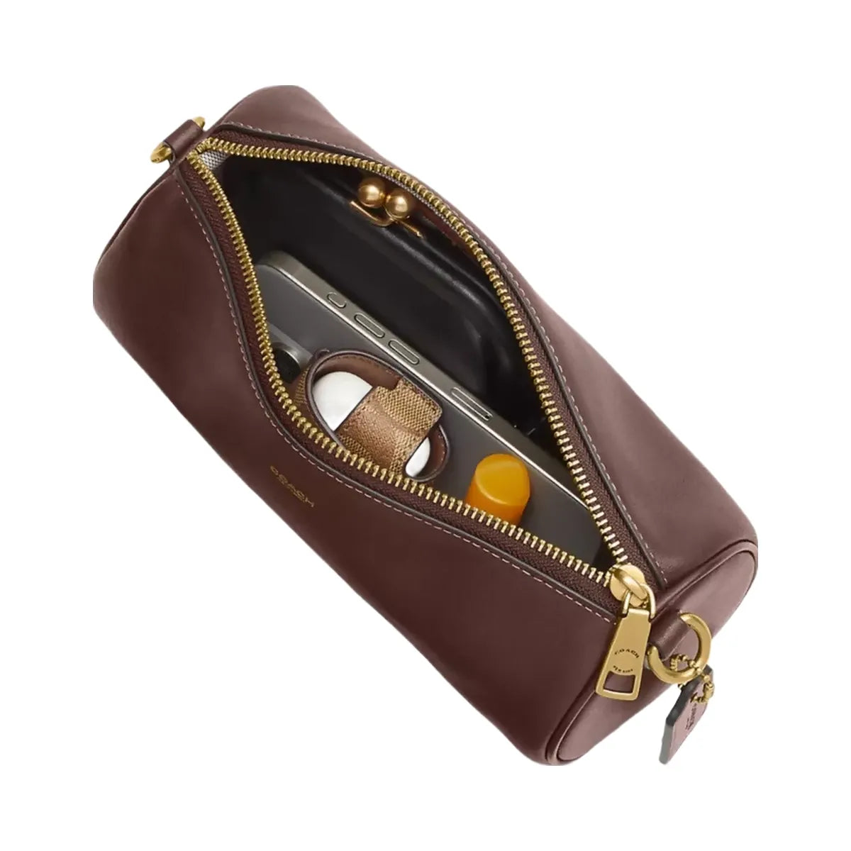 Coach Barrel Bag in Brass Maple