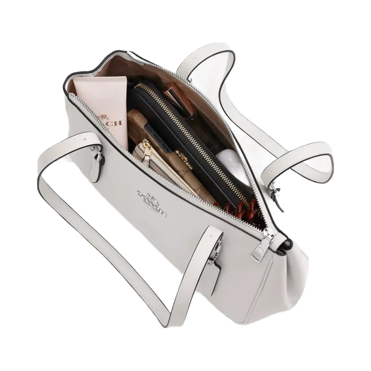 Coach Asher Shoulder Bag in Silver Chalk