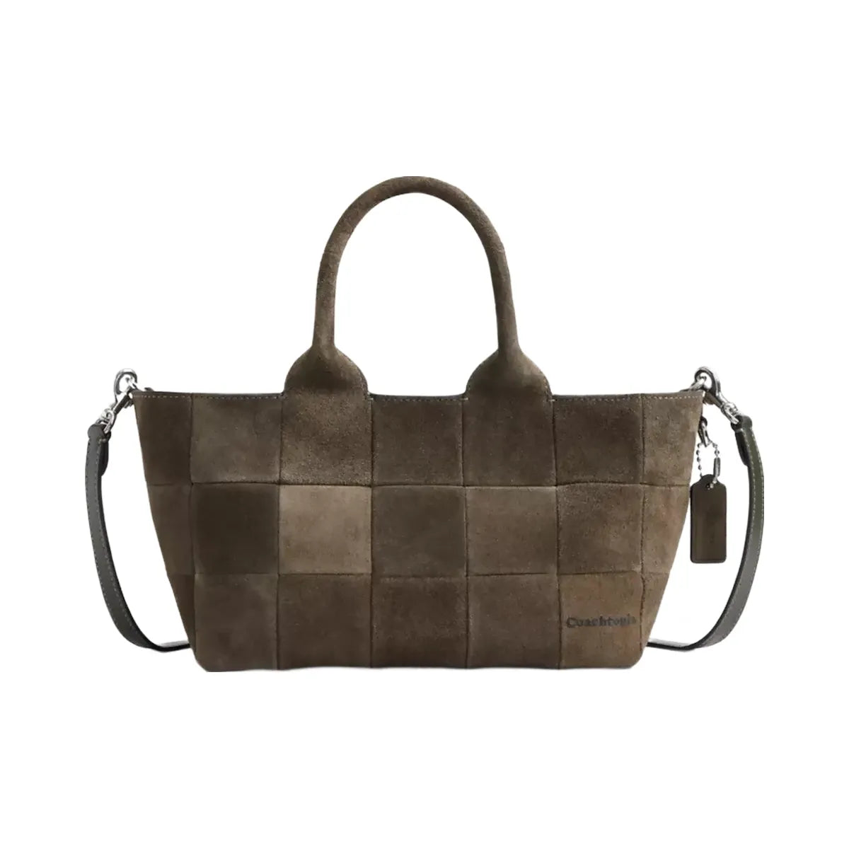 Coach Alter/Ego Small Tote Bag In Upcrafted Suede in Olive Suede
