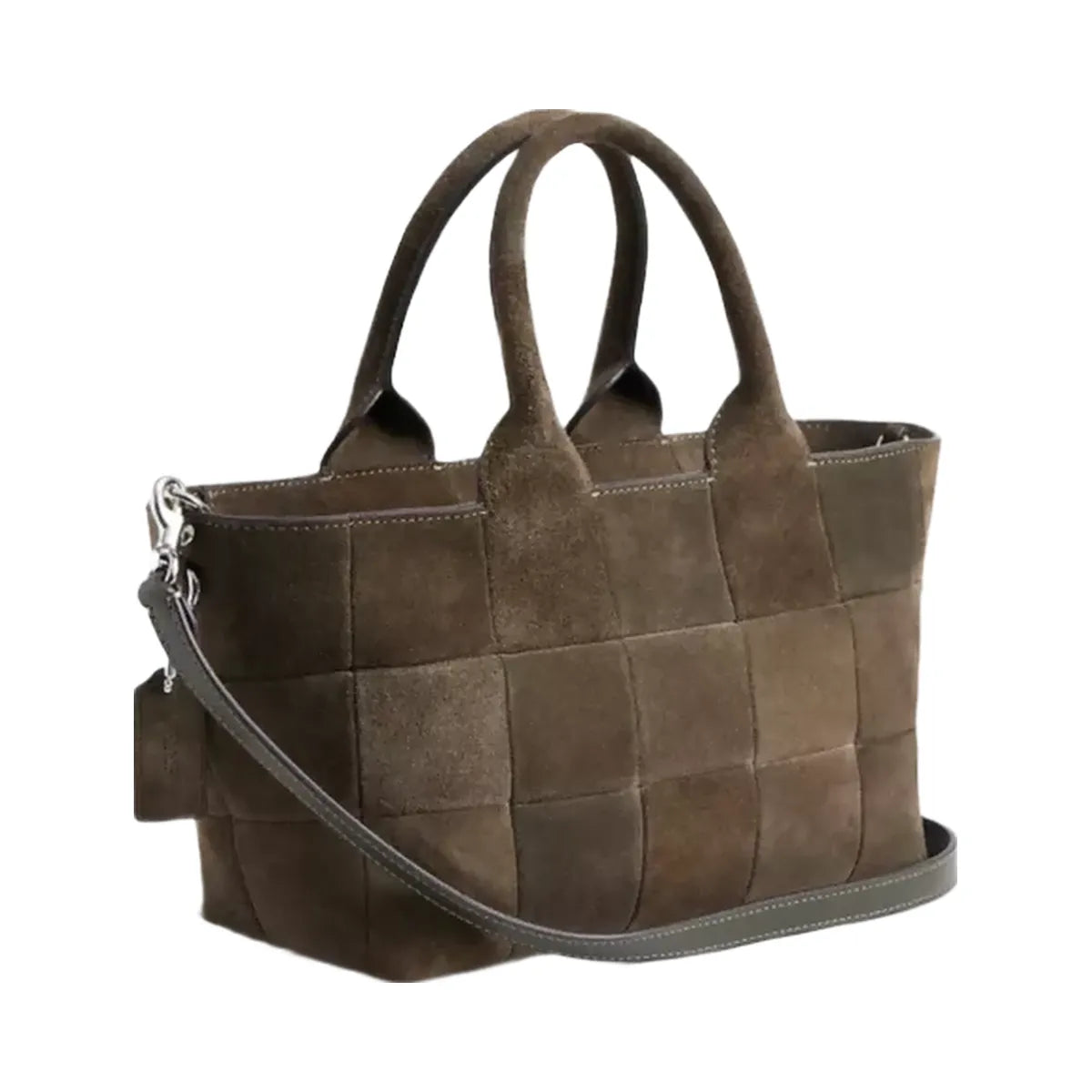 Coach Alter/Ego Small Tote Bag In Upcrafted Suede in Olive Suede