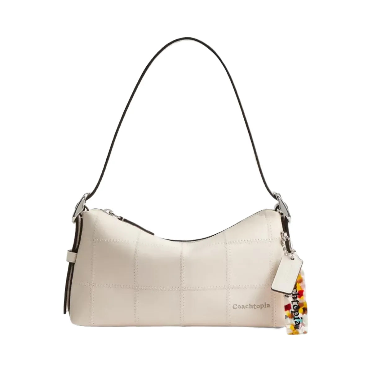Coach Alter/Ego Small Slouchy Shoulder Bag In Upcrafted Leather in Chalk