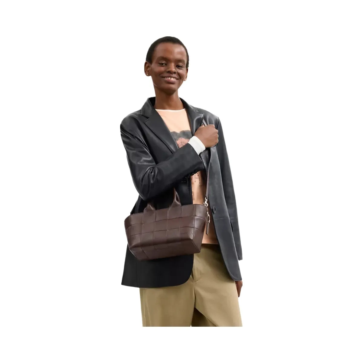 Coach Alter/Ego Small Tote Bag In Upcrafted Leather in Maple 1