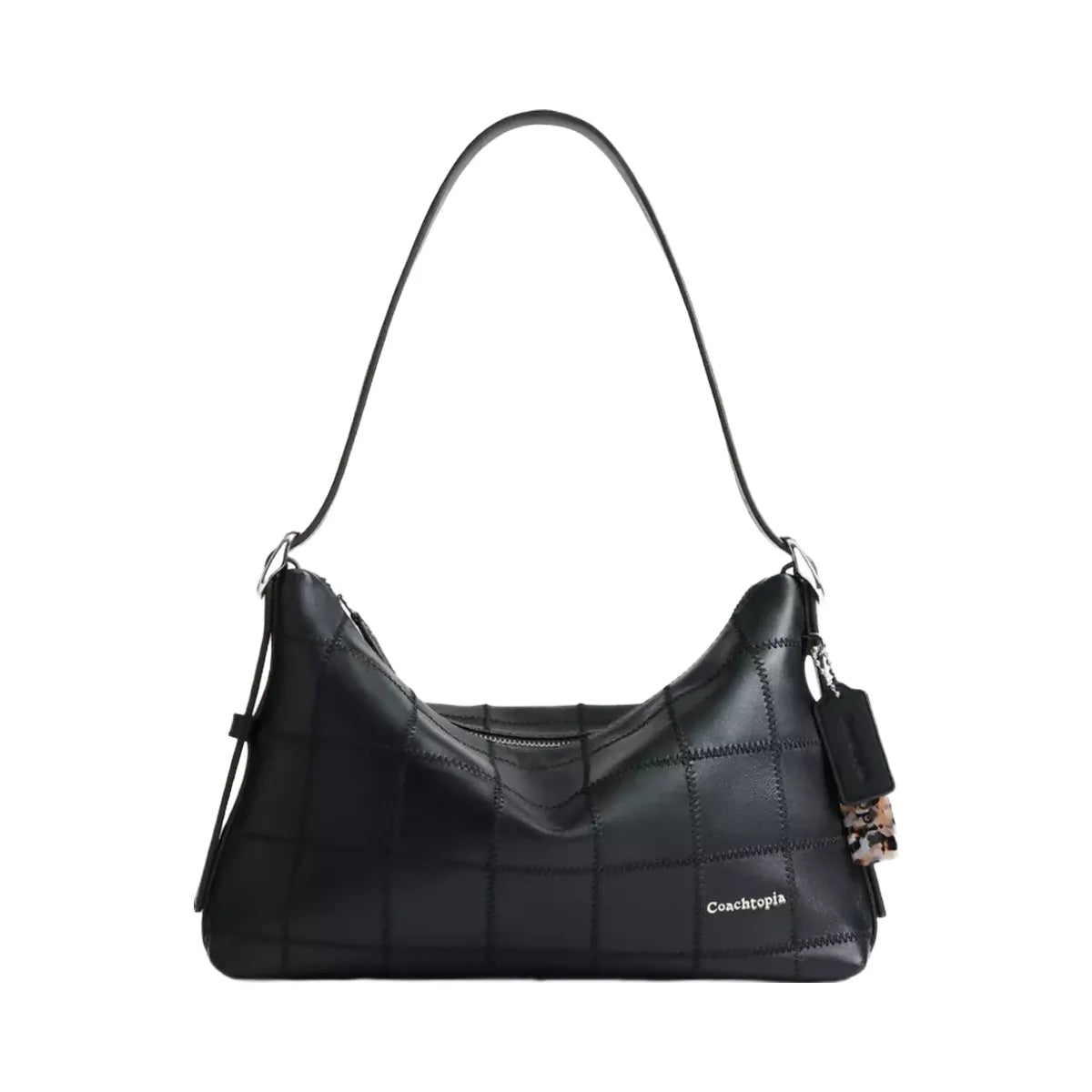 Coach Alter/Ego Slouchy Shoulder Bag In Upcrafted Leather in Black