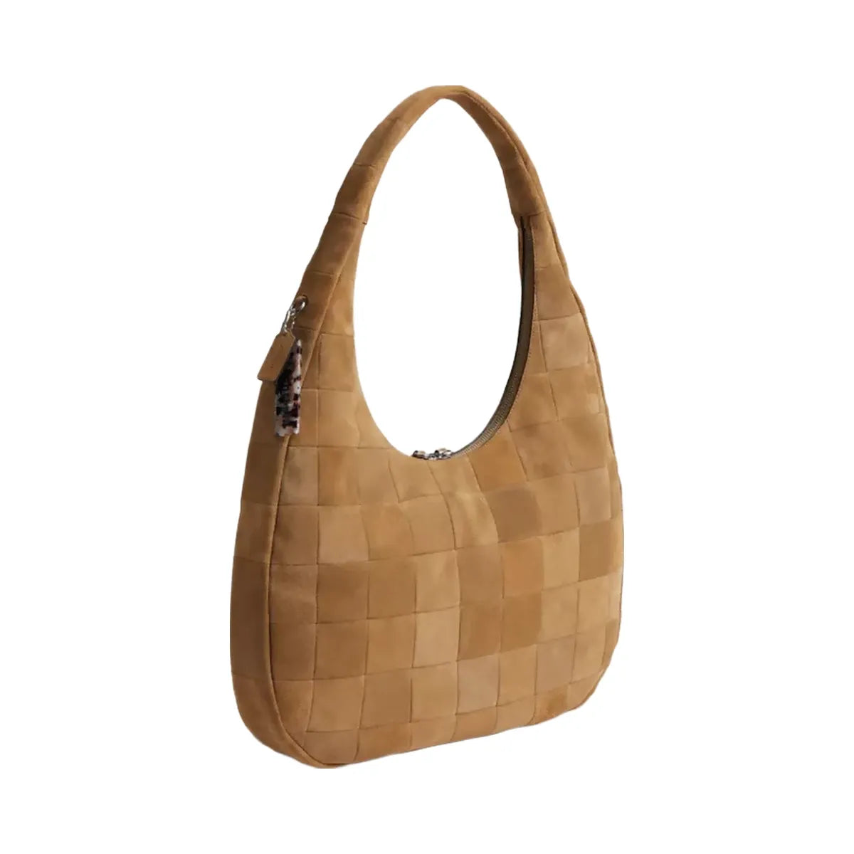 Coach Alter/Ego Large Crescent Shoulder Bag In Upcrafted Suede in Sand Suede