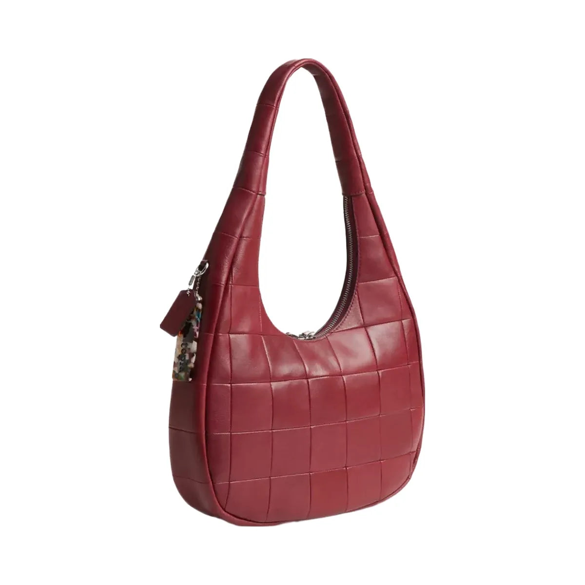 Coach Alter/Ego Crescent Shoulder Bag In Upcrafted Leather in Dark Ruby