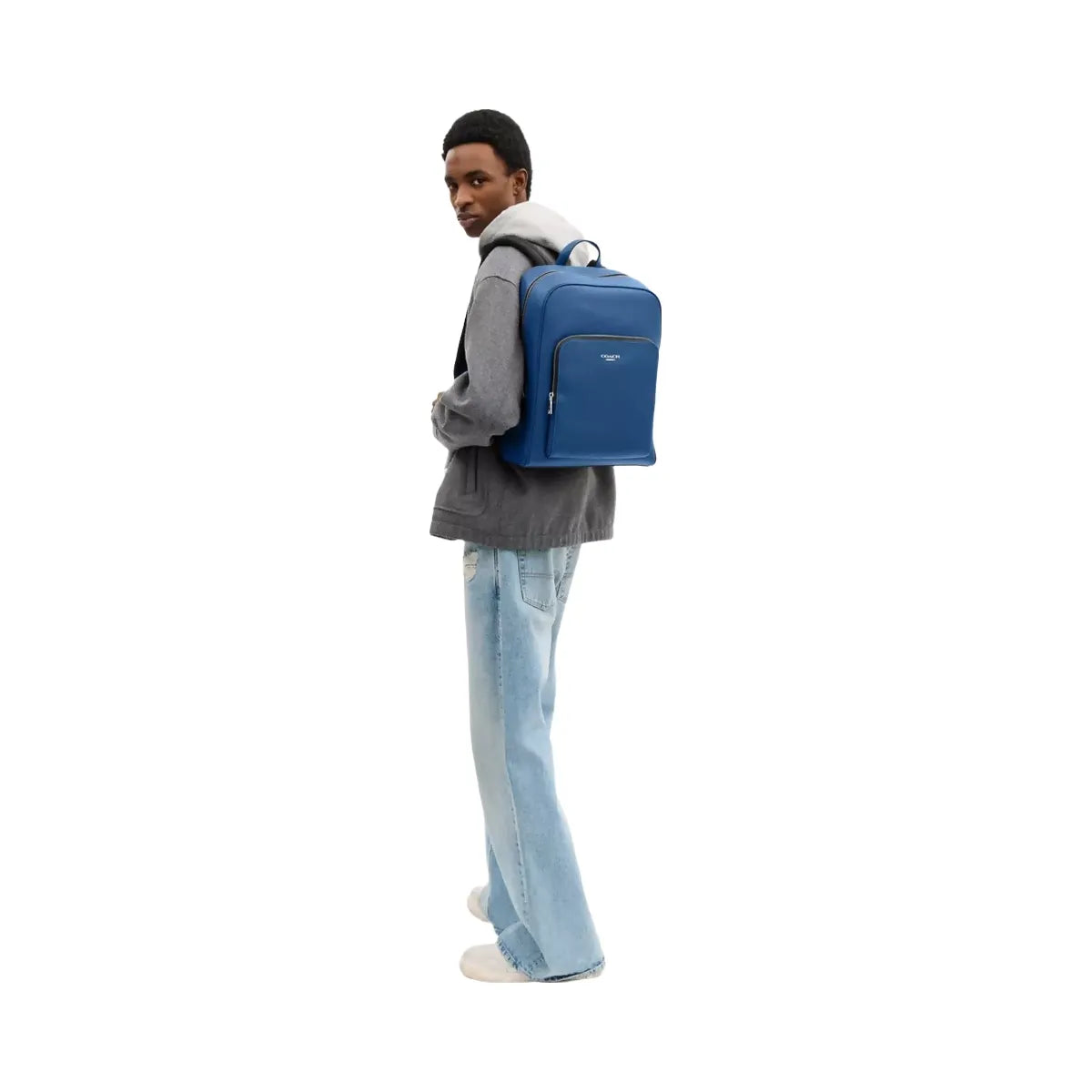 Coach Aiden Backpack in Silver True Blue