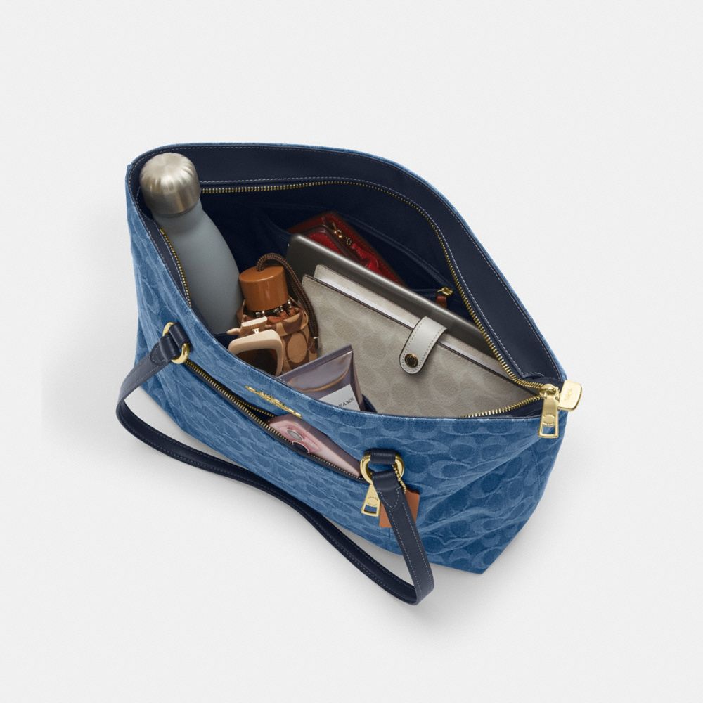 Station Tote Bag In Signature Denim