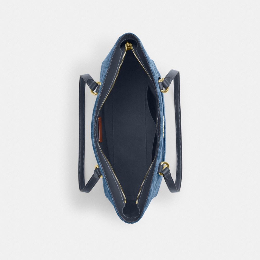 Station Tote Bag In Signature Denim
