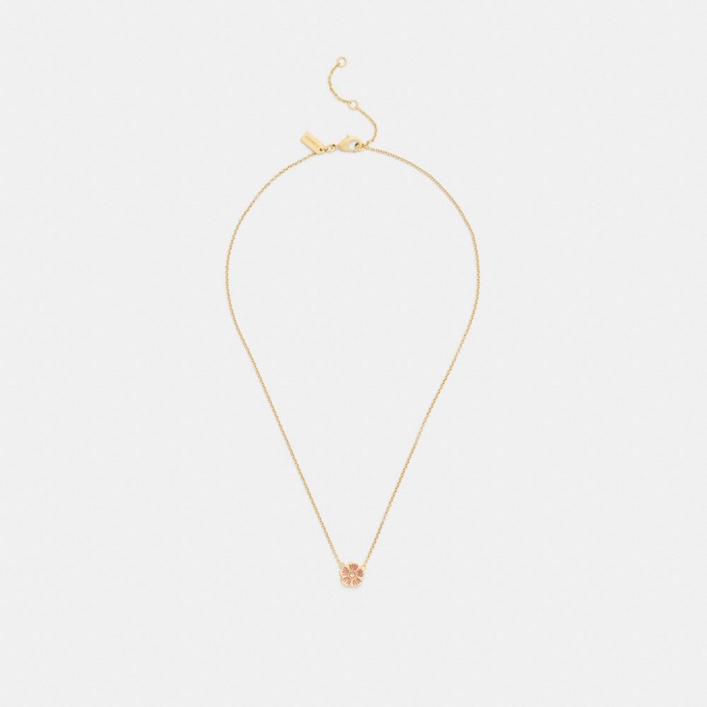 Enamel Tea Rose Earrings And Necklace Set