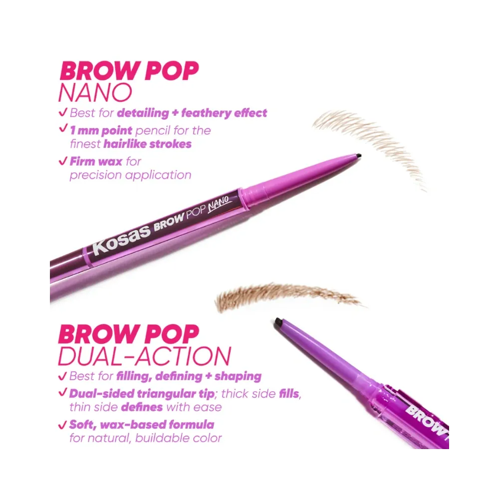 Kosas Cosmetics Brow Pop Nano "Brown Black"