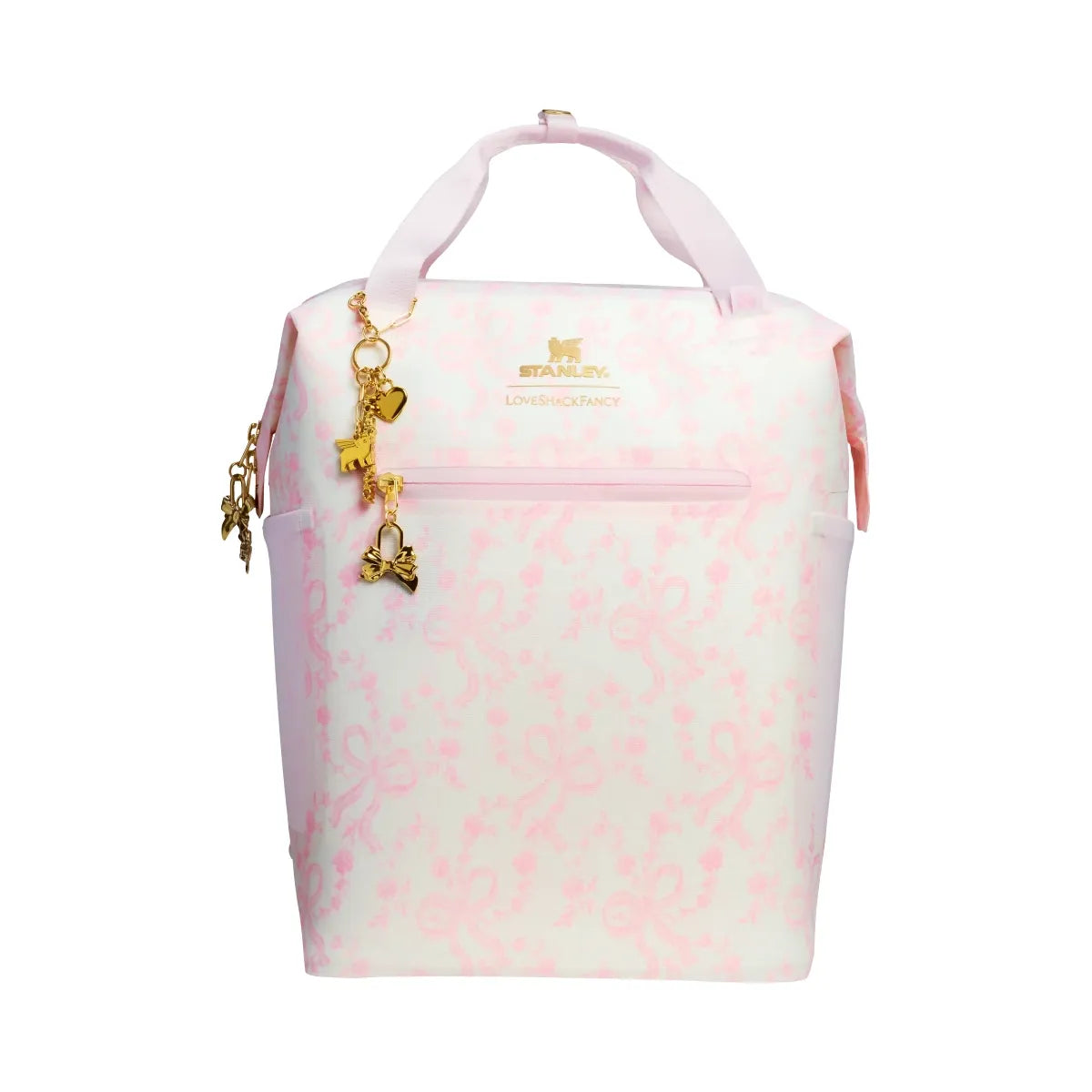 Stanley 1913 x LoveShackFancy Holiday All Day Madeleine Mini Cooler Backpack 20 Can 14 QT 13.2 L Coquette Bow Chantilly