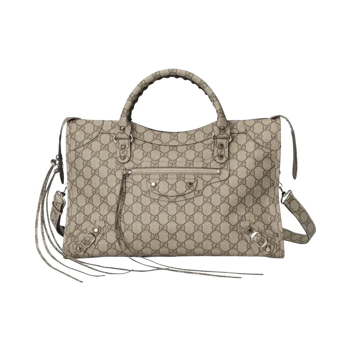 Gucci X Balenciaga The Hacker Project Medium Neo Classic Bag Variation 2 Beige/Ebony