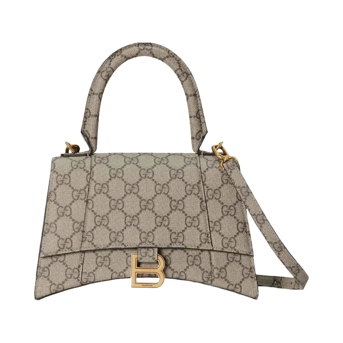 Gucci X Balenciaga The Hacker Project Small Hourglass Bag Beige/Ebony