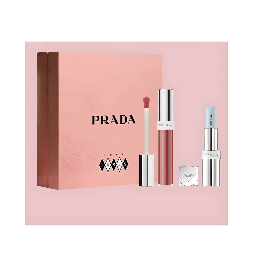 Prada Glass Lip Gloss Blue Lipstick Gift Set 2026 Valentine's Day Limited Edition