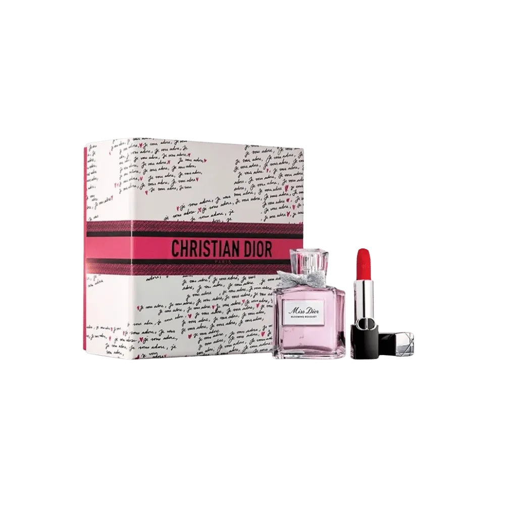 Dior Rouge Perfume + Lipstick Set