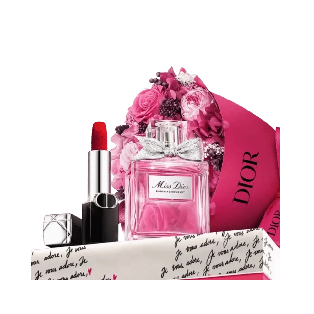 Dior Rouge Perfume + Lipstick Set