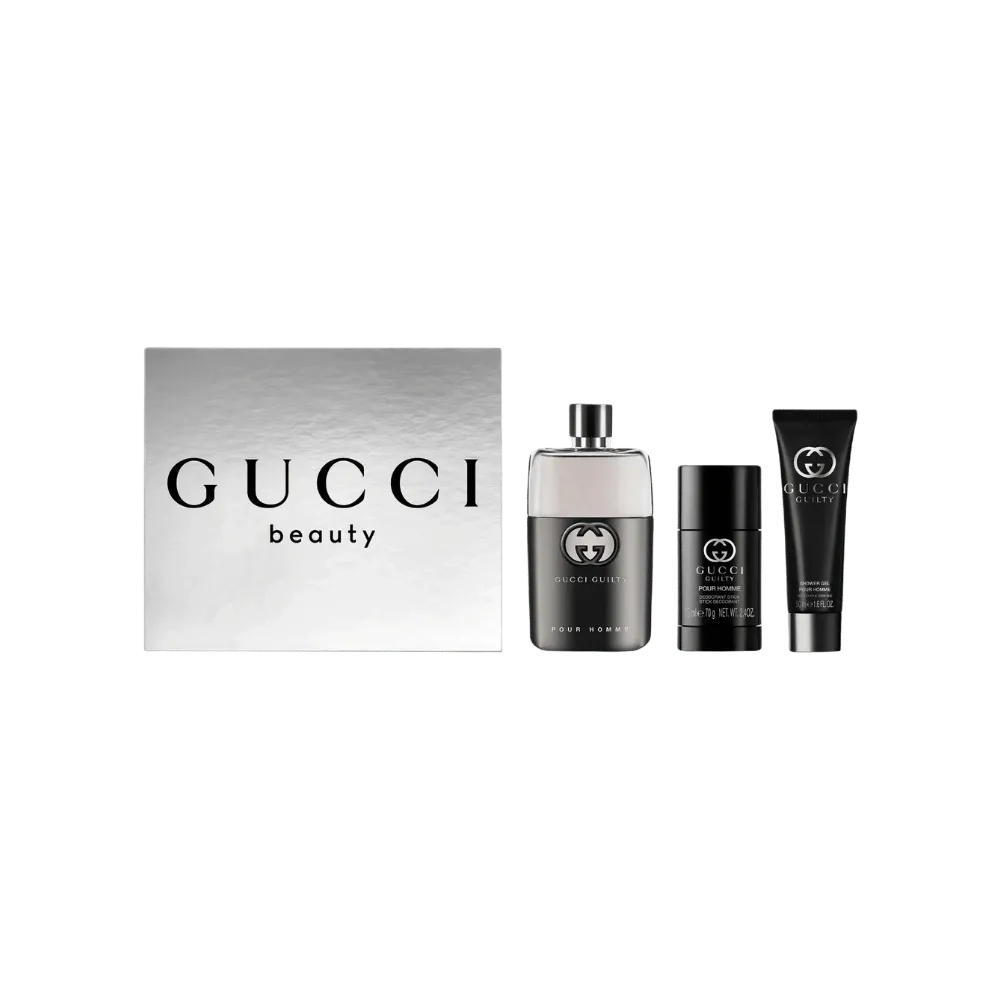 Gucci Guilty Eau de Toilette Gift Set for Men (Silver Gift Box)