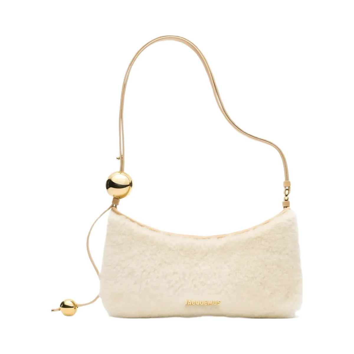 Jacquemus The Bisou Perle Beaded Shoulder Bag Off-White