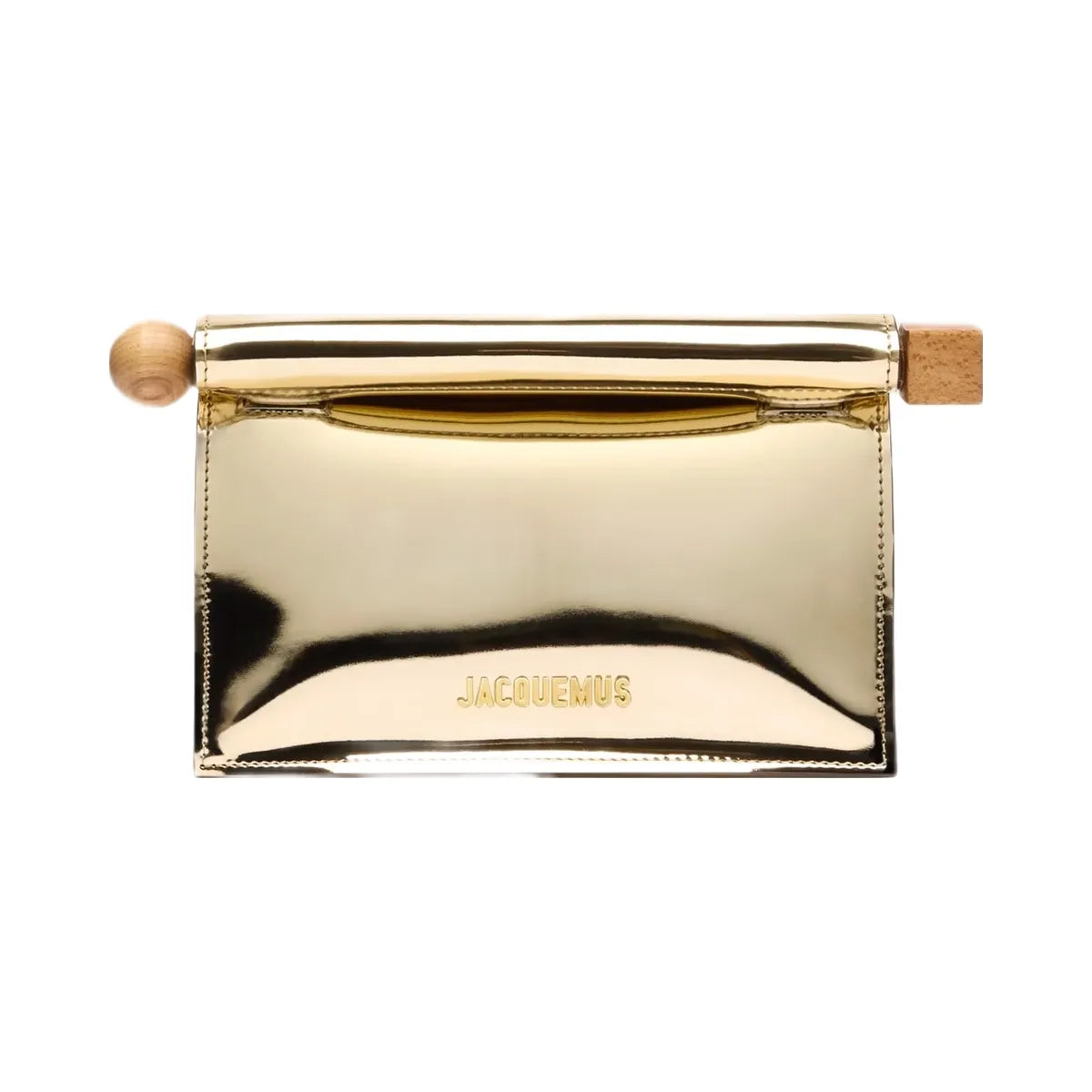 Jacquemus The Small Rond CarreClutch Mini Take-Away Pouch Bag Gold