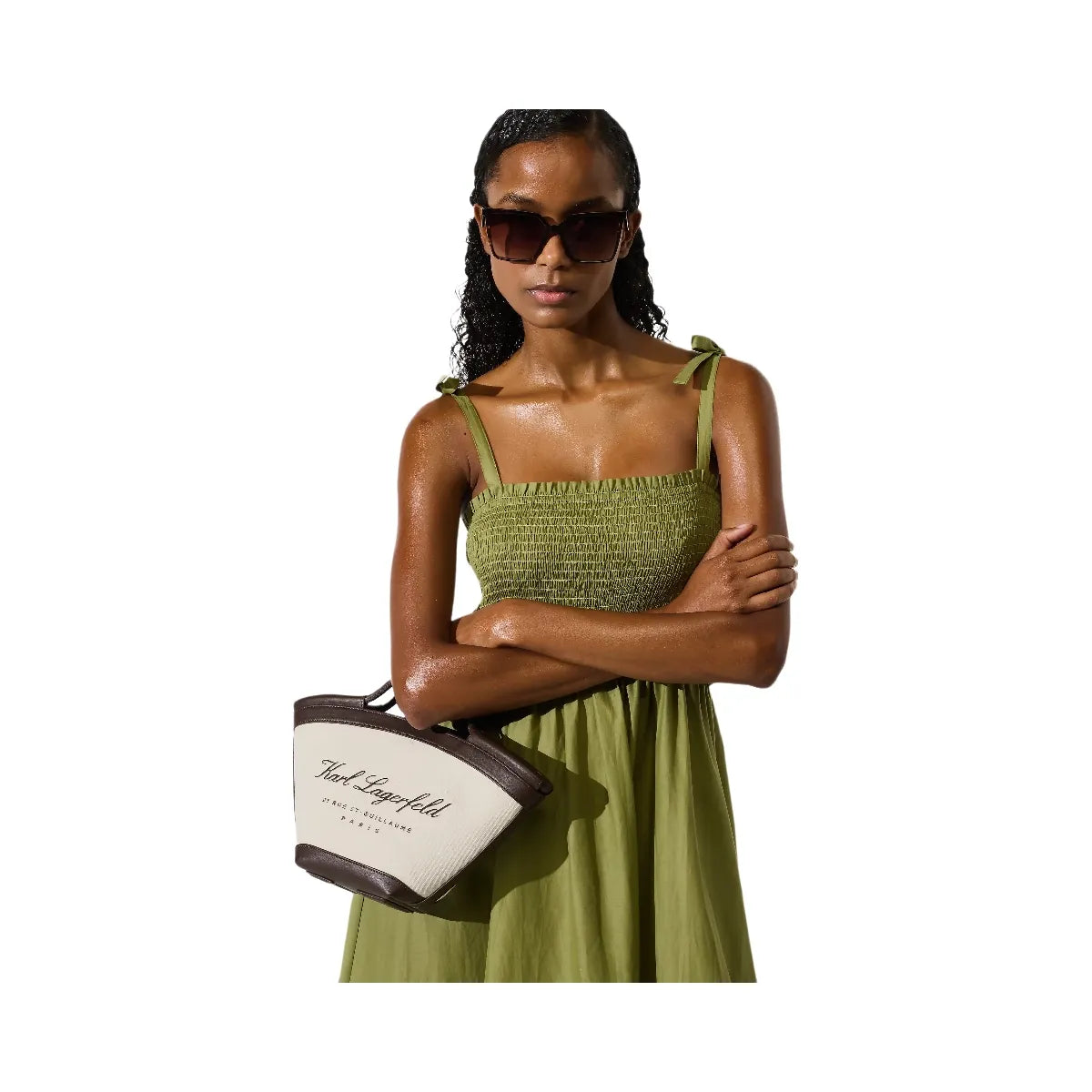 Karl Lagerfeld Hotel Karl Small Beach Tote Bag Natural
