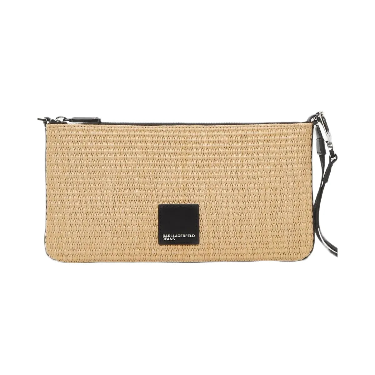 Karl Lagerfeld Woven Convertible Pouch Natural