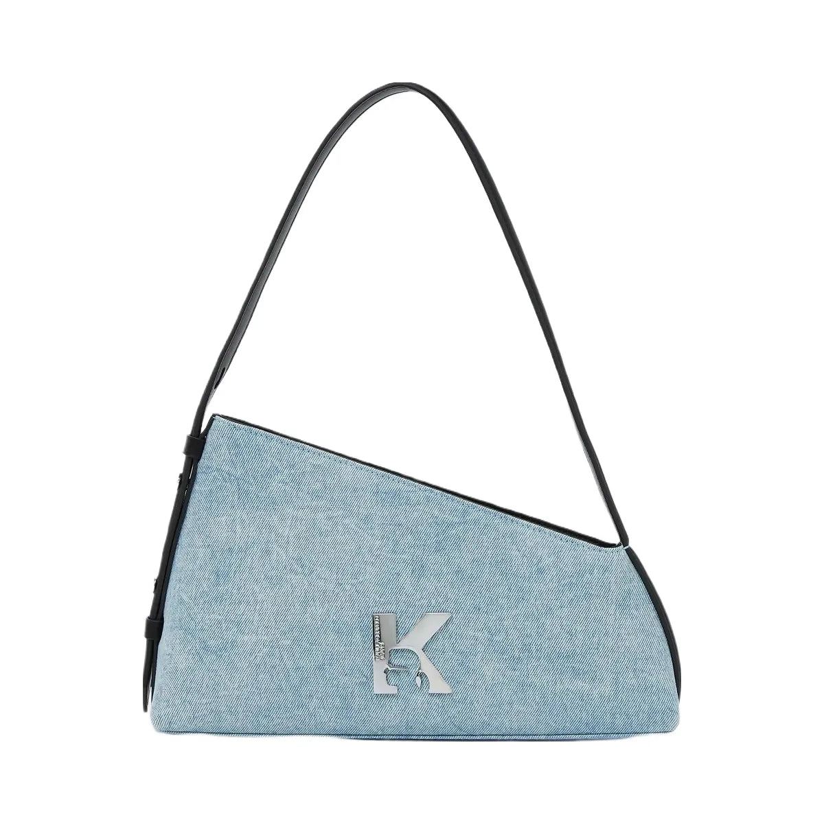 Karl Lagerfeld Geo Denim Shoulder Bag Acid Light Blue
