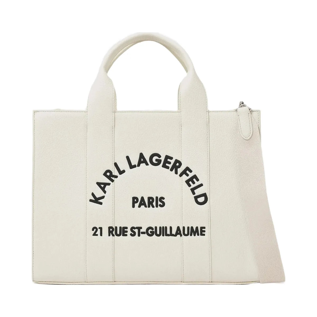 Karl Lagerfeld Rue St-Guillaume Medium Tote Bag Off White